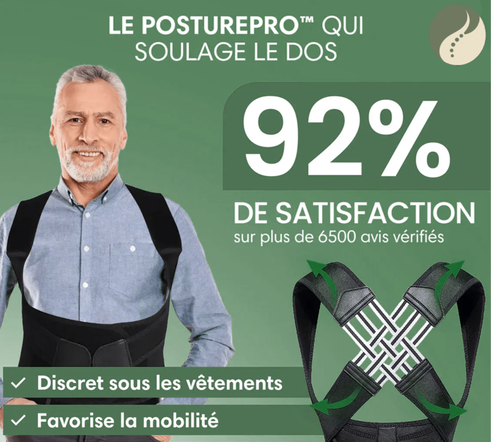 Posture Pro – Correcteur unisexe pour dos et épaules