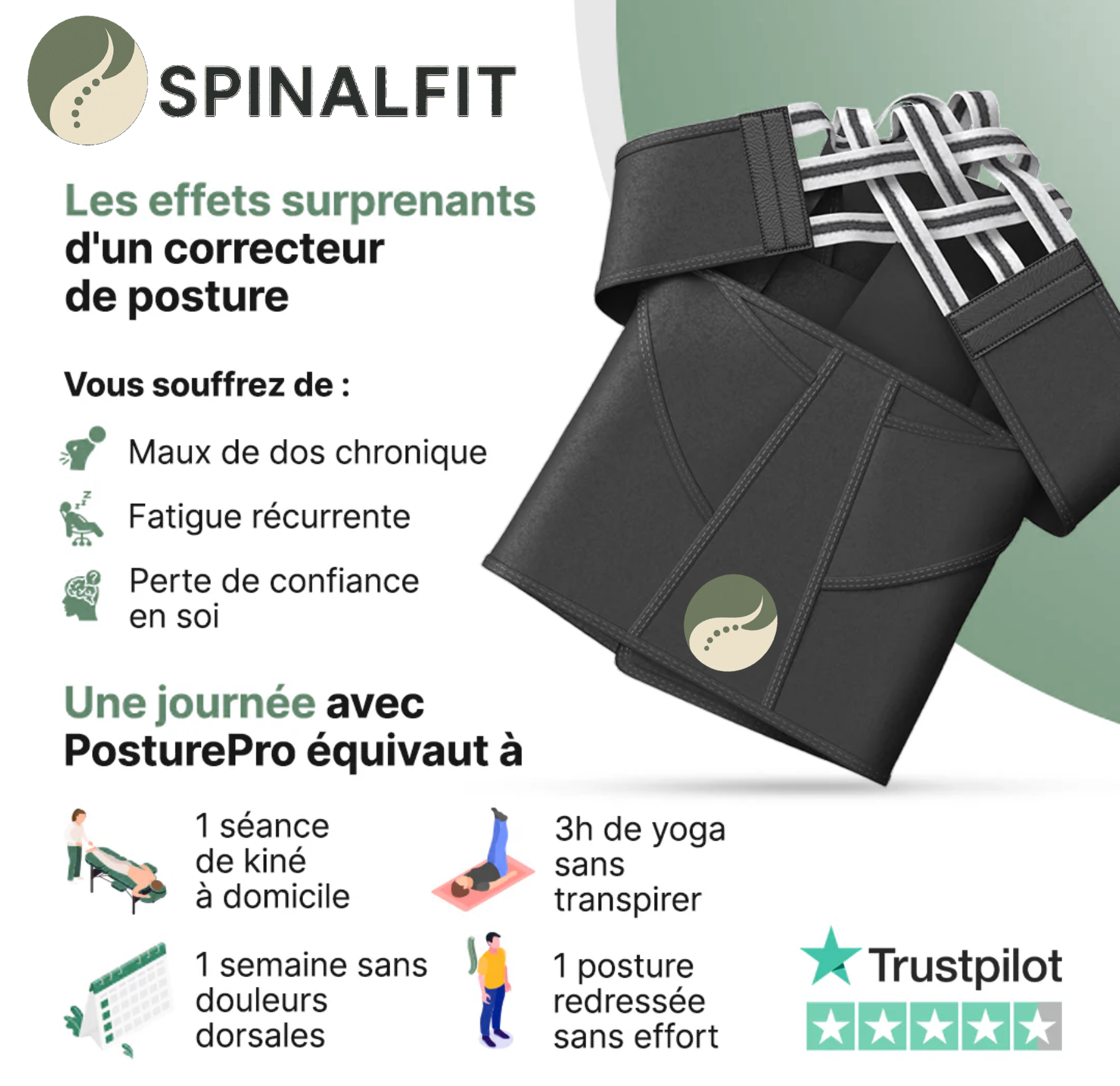 Posture Pro – Correcteur unisexe pour dos et épaules
